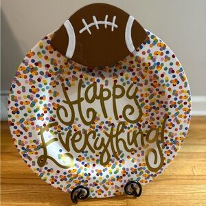 Happy Everything Colorful Polka Dot Big Plate